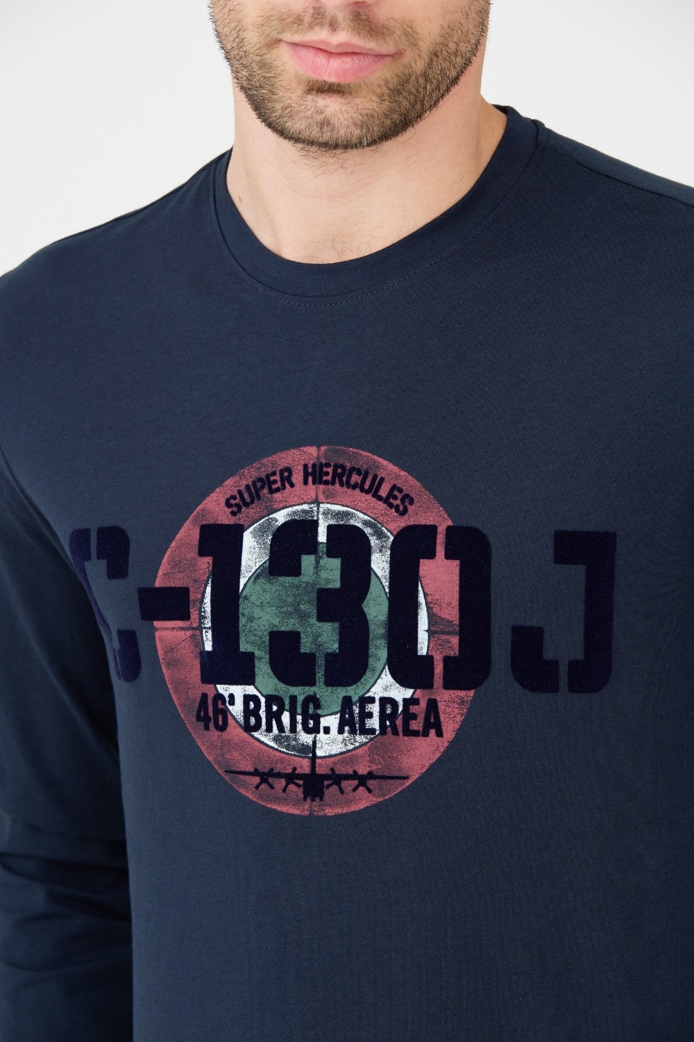 AERONAUTICA MILITARE Granatowy longsleeve