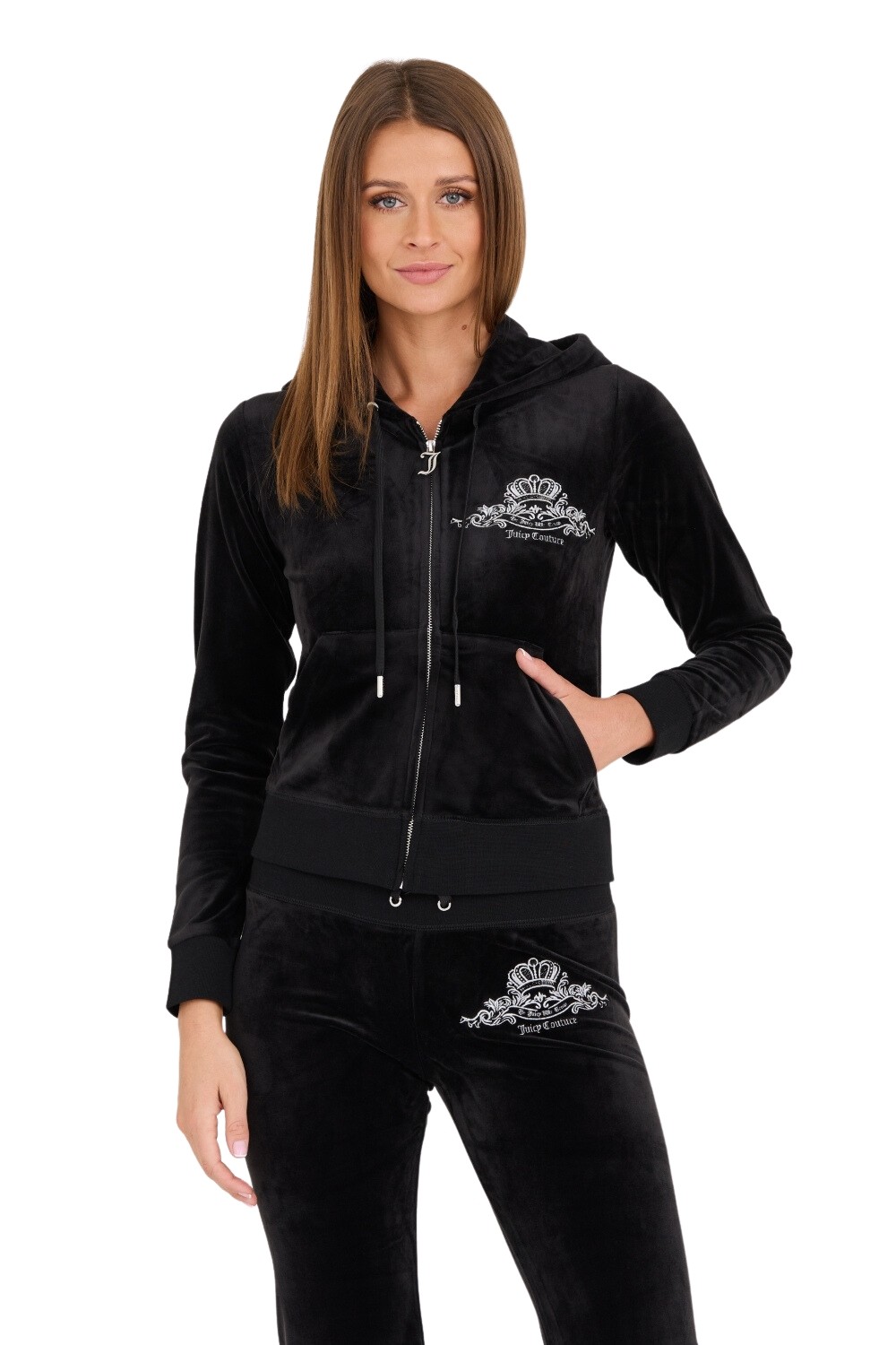 JUICY COUTURE Чорний світшот Arched Metallic