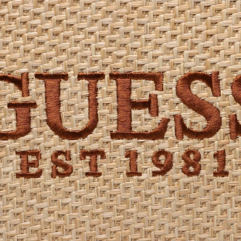 GUESS Beżowa shopperka silvana z haftowanym logo