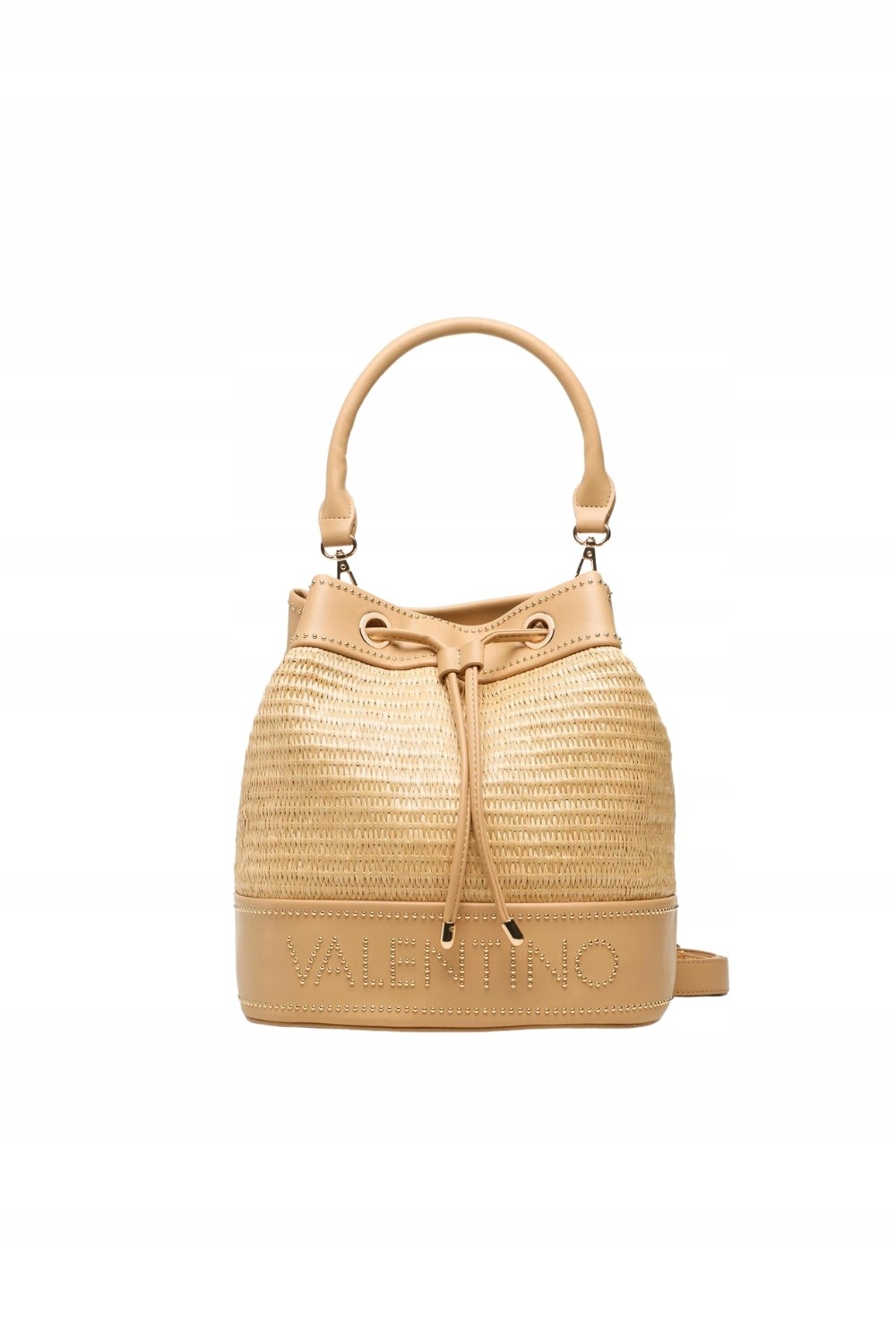 VALENTINO Beżowa torebka Float Bucket Bag
