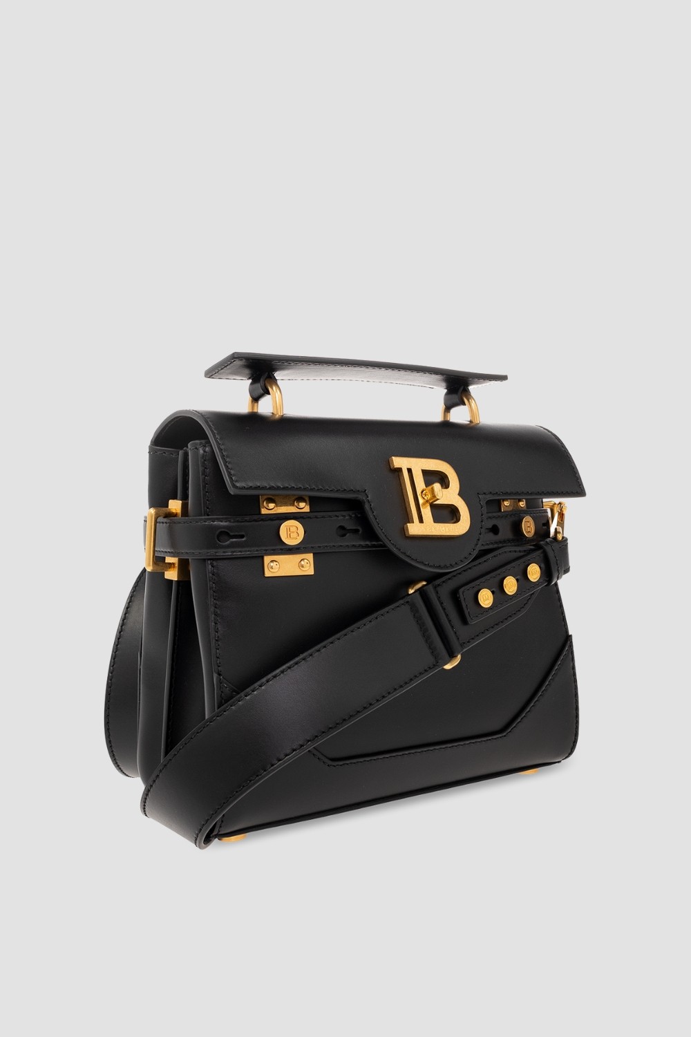 BALMAIN Czarna torebka Bbuzz 23-calfskin