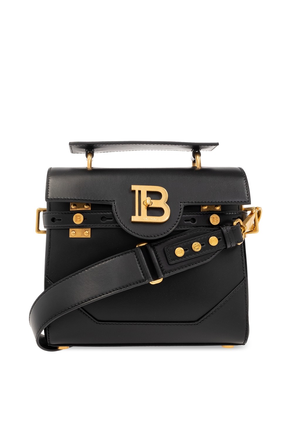 BALMAIN Czarna torebka Bbuzz 23-calfskin