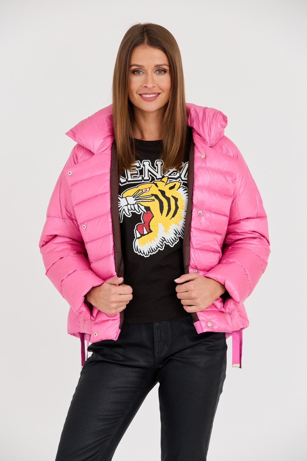 DIEGO M Różowa kurtka