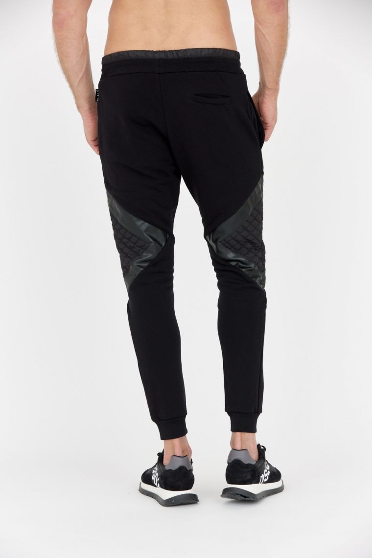 PHILIPP PLEIN Pikowany czarny dres męski