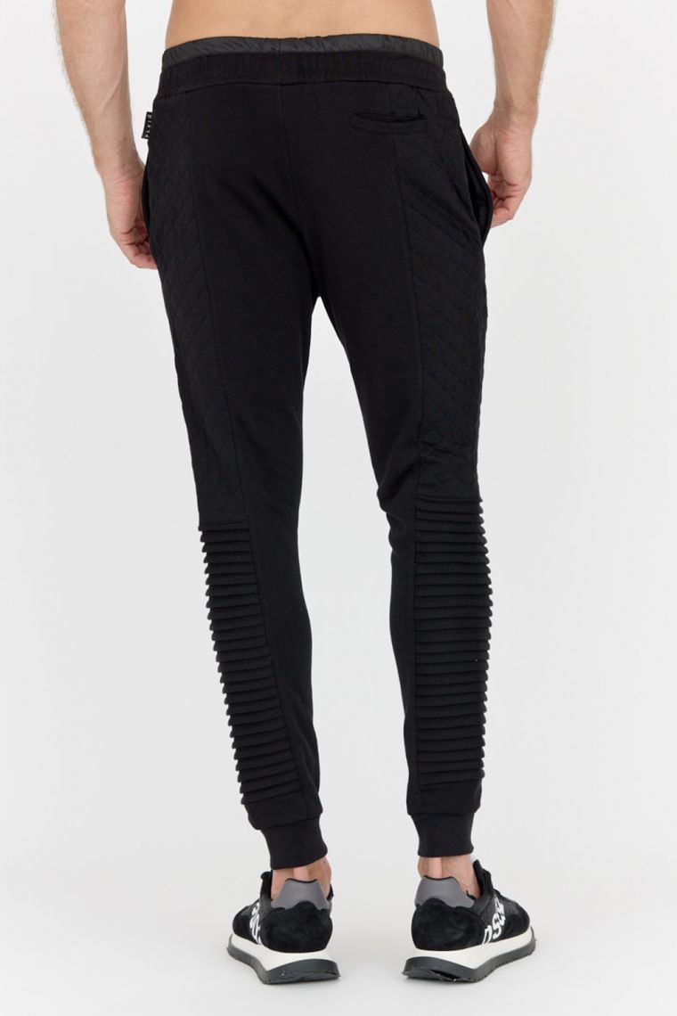 PHILIPP PLEIN Czarny pikowany dres męski