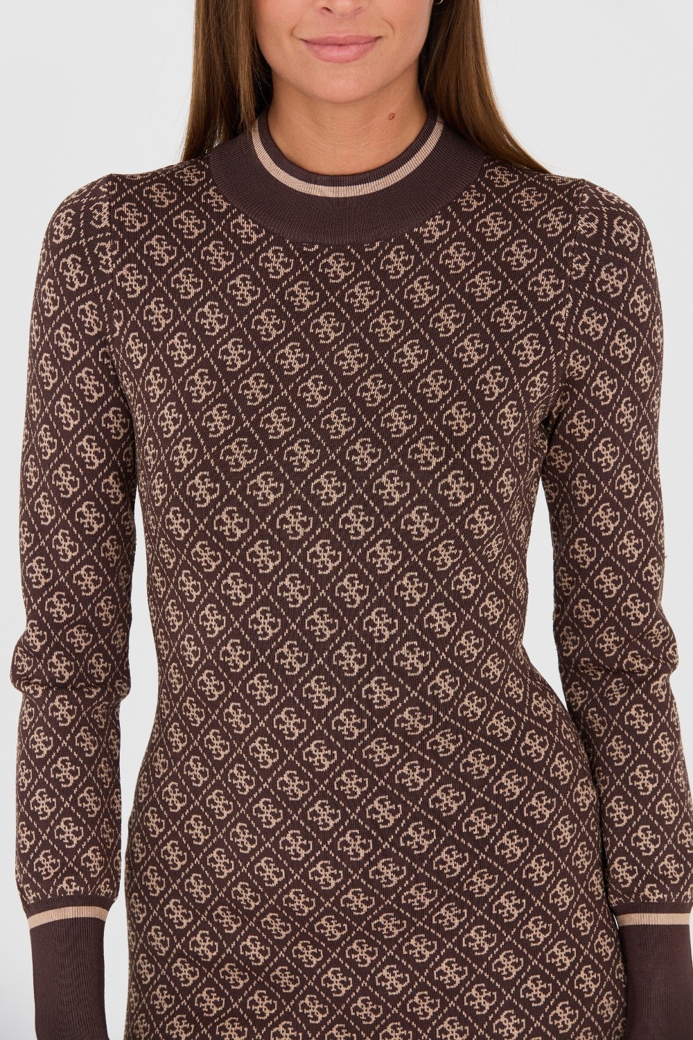 GUESS Brązowa sukienka