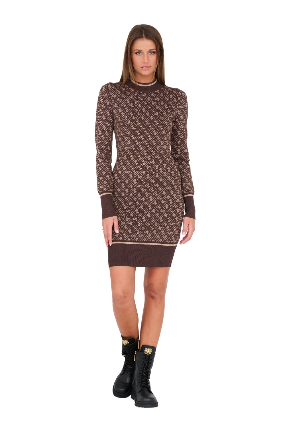 GUESS Brązowa sukienka
