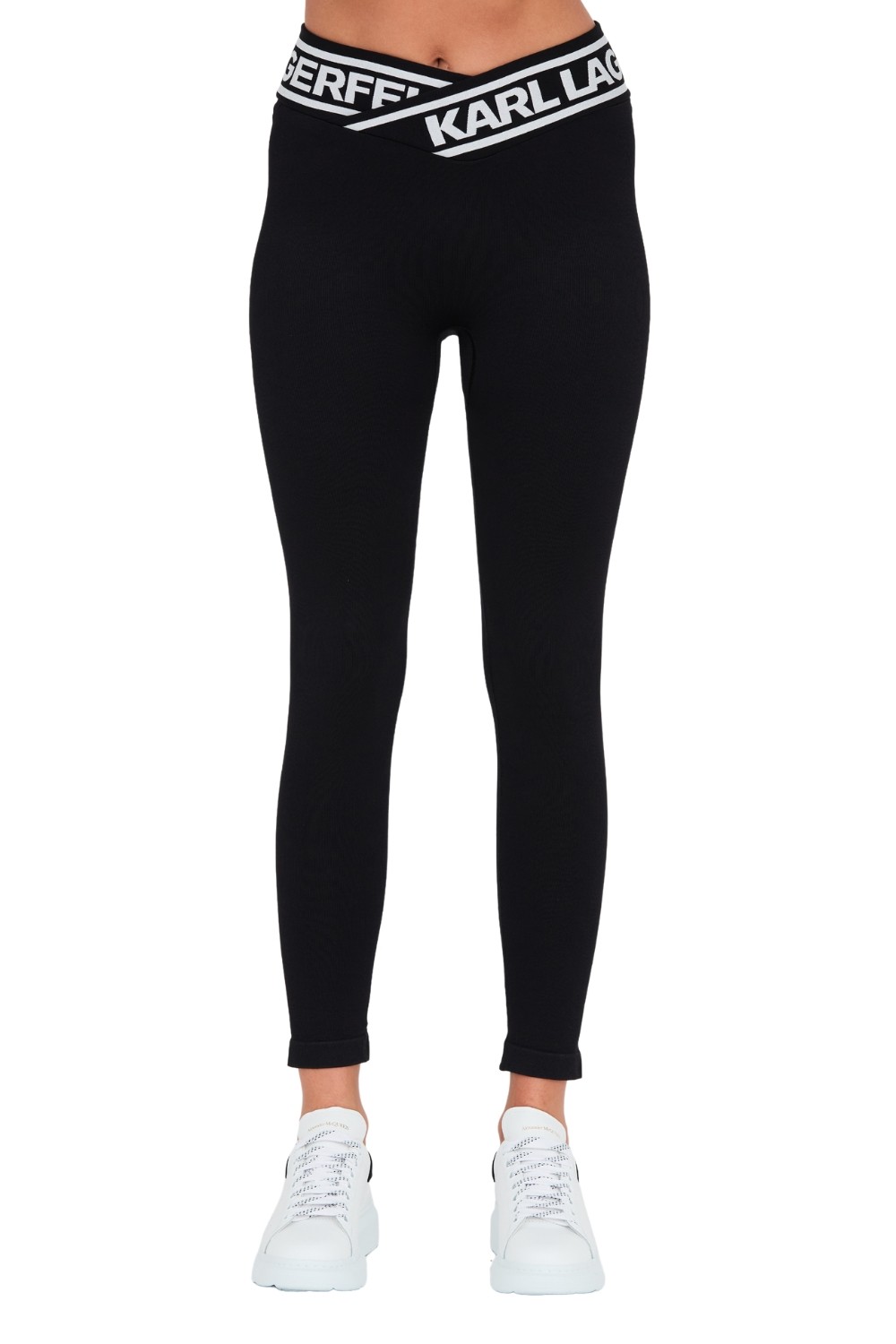 KARL LAGERFELD Czarne legginsy