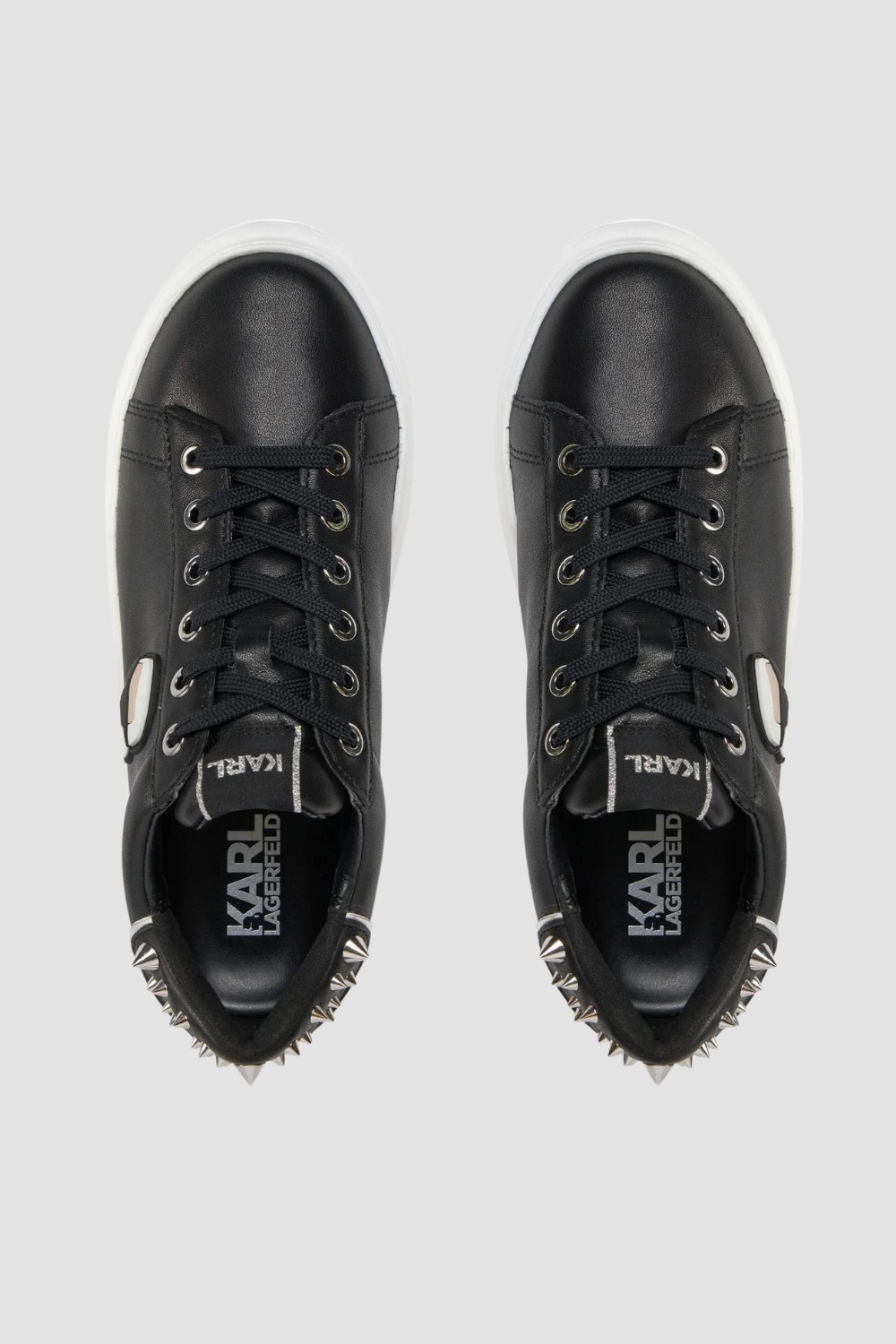 KARL LAGERFELD Czarne sneakersy Kapri Nft Stud Tab