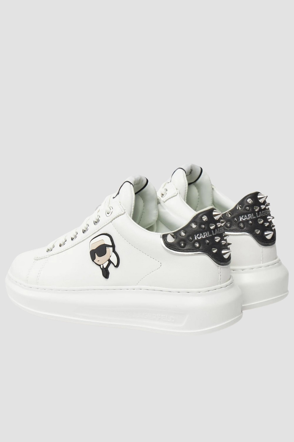 KARL LAGERFELD Białe sneakersy Karpi NFT Stud Tab
