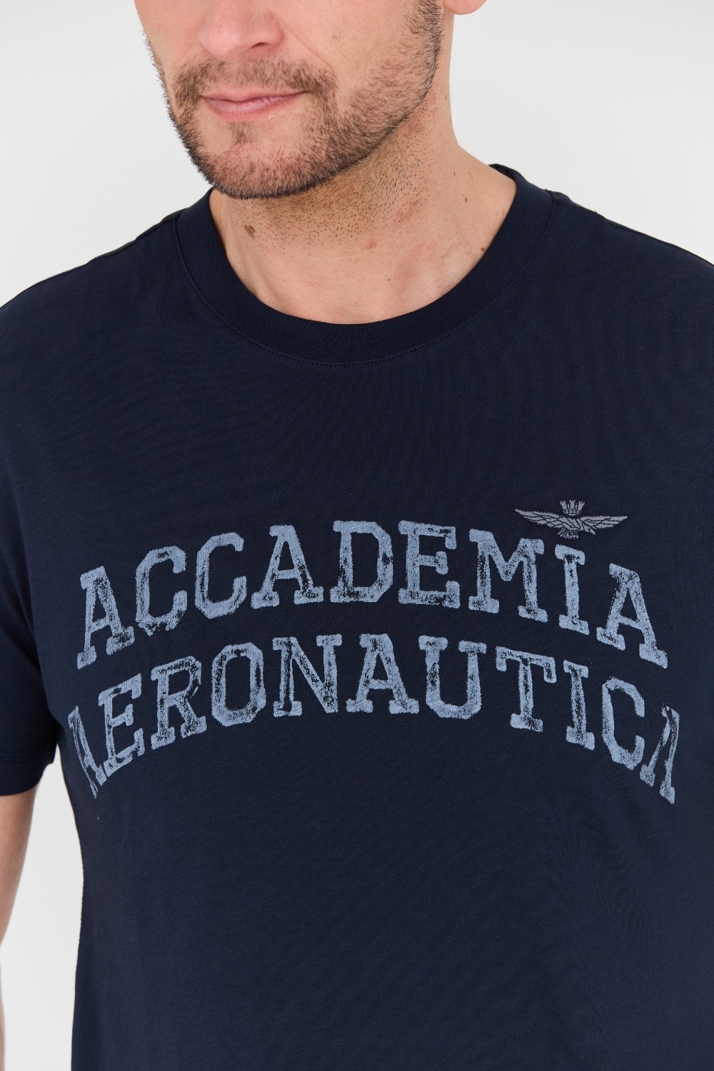 AERONAUTICA MILITARE Granatowy t-shirt M.C.