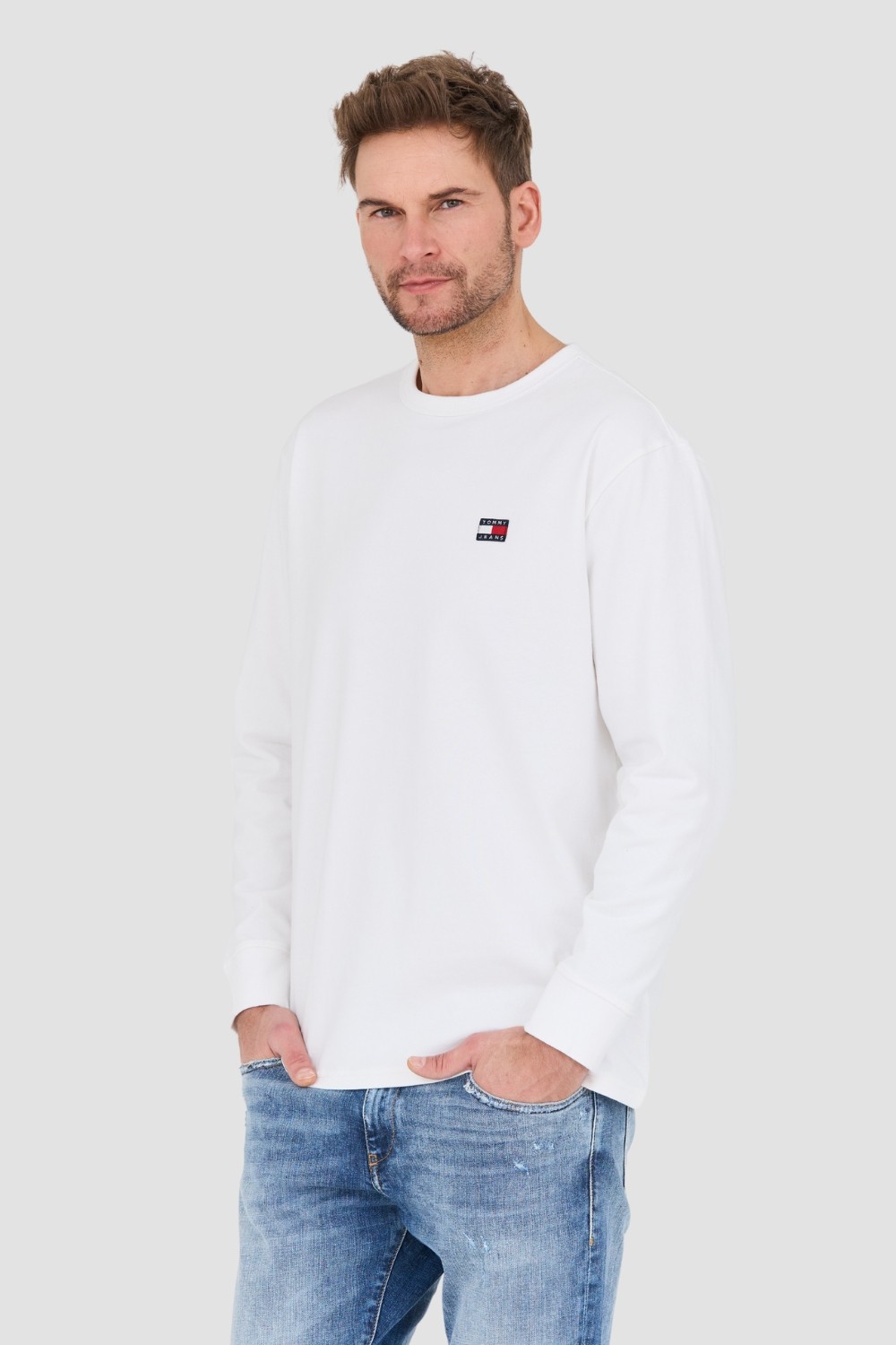 TOMMY JEANS Biały longsleeve