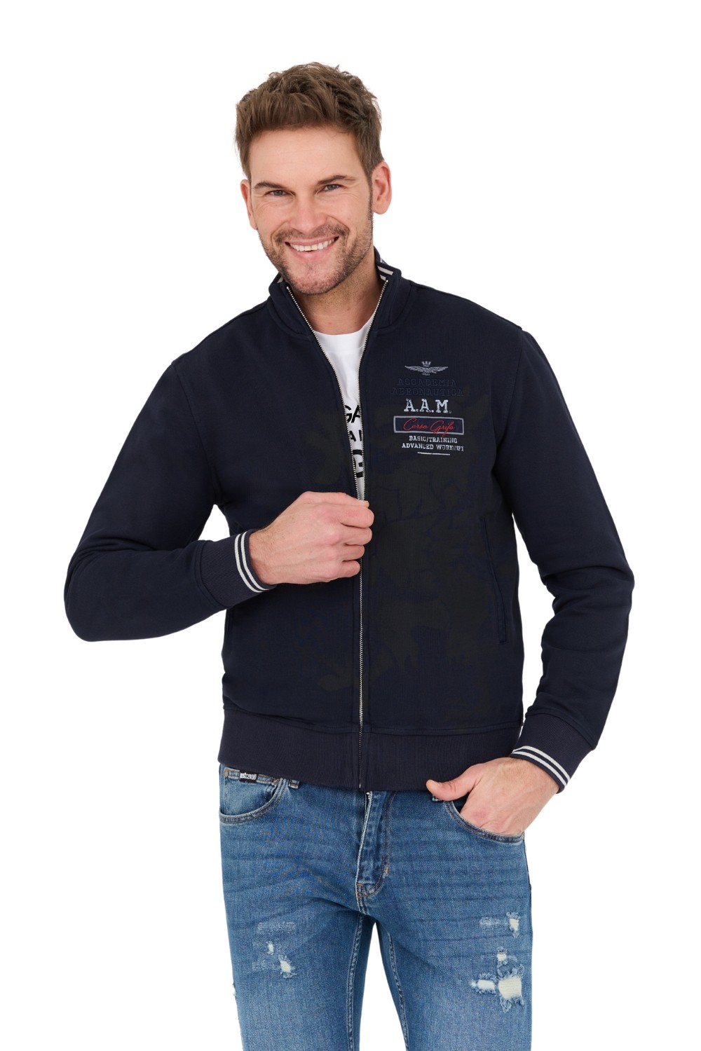 Світшот AERONAUTICA MILITARE темно-синій світшот Felpa