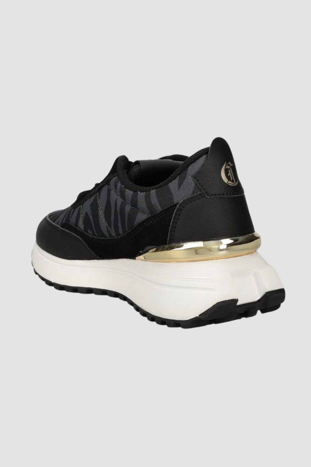 JUST CAVALLI Czarne damskie sneakersy Fondo Karina Dis