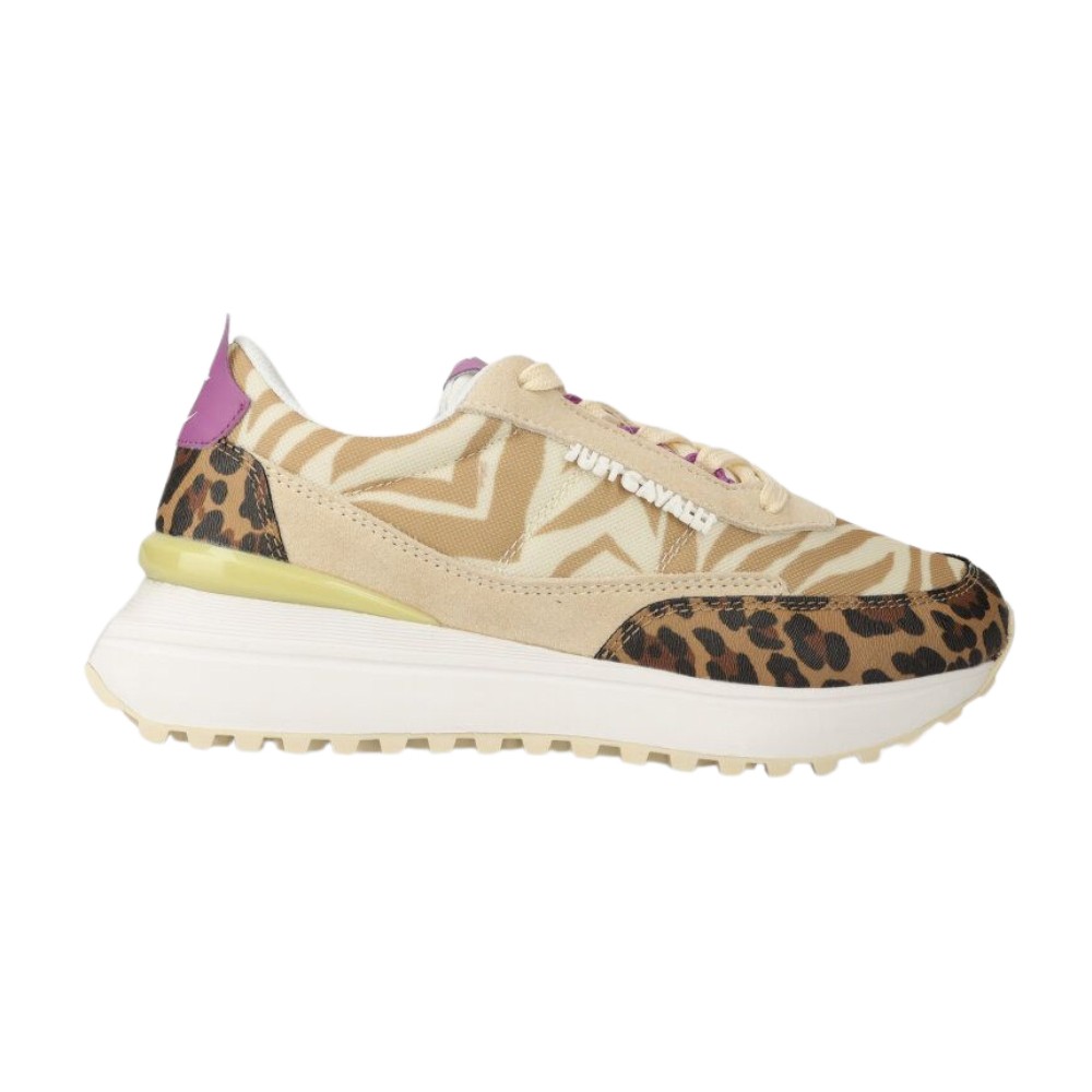 JUST CAVALLI Beżowe sneakersy Fondo Karina Dis