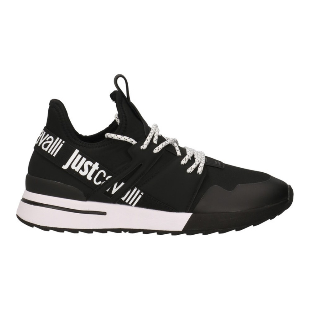 JUST CAVALLI Czarne sneakersy Fondo Action Basic