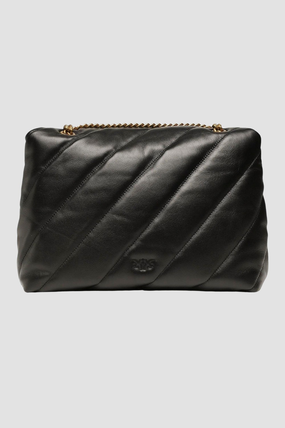 PINKO Czarna pikowana torebka Love Puff Big