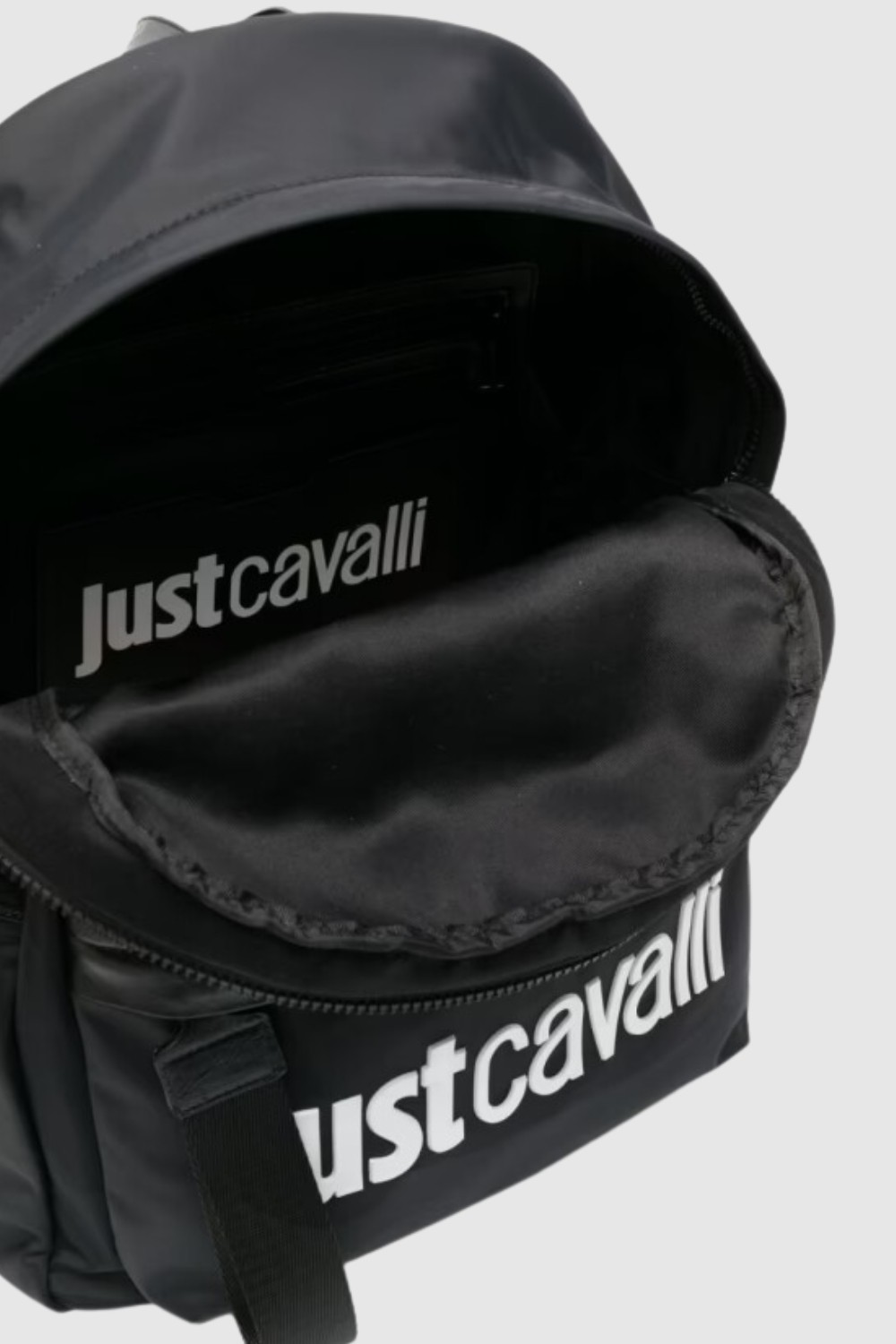 JUST CAVALLI Czarny plecak Range Institutional Logo