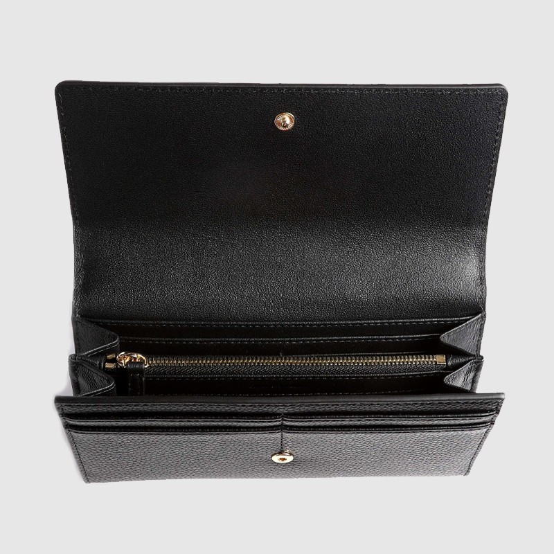 EMPORIO ARMANI Duży czarny portfel damski