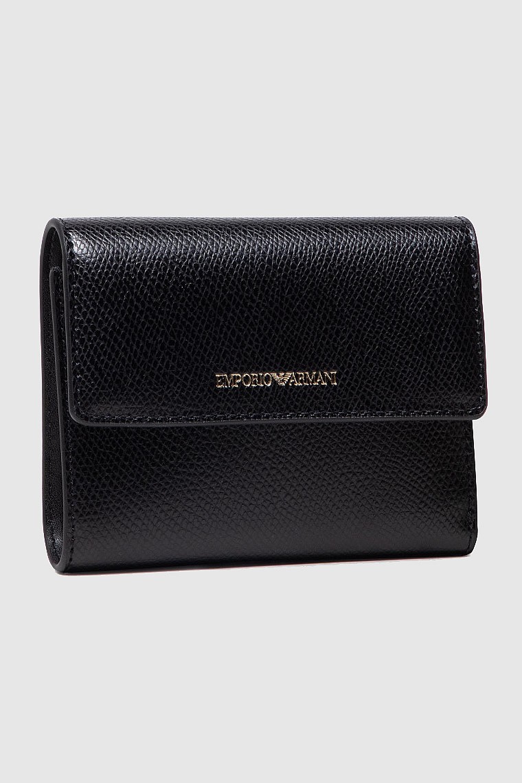 EMPORIO ARMANI Mały czarny portfel damski