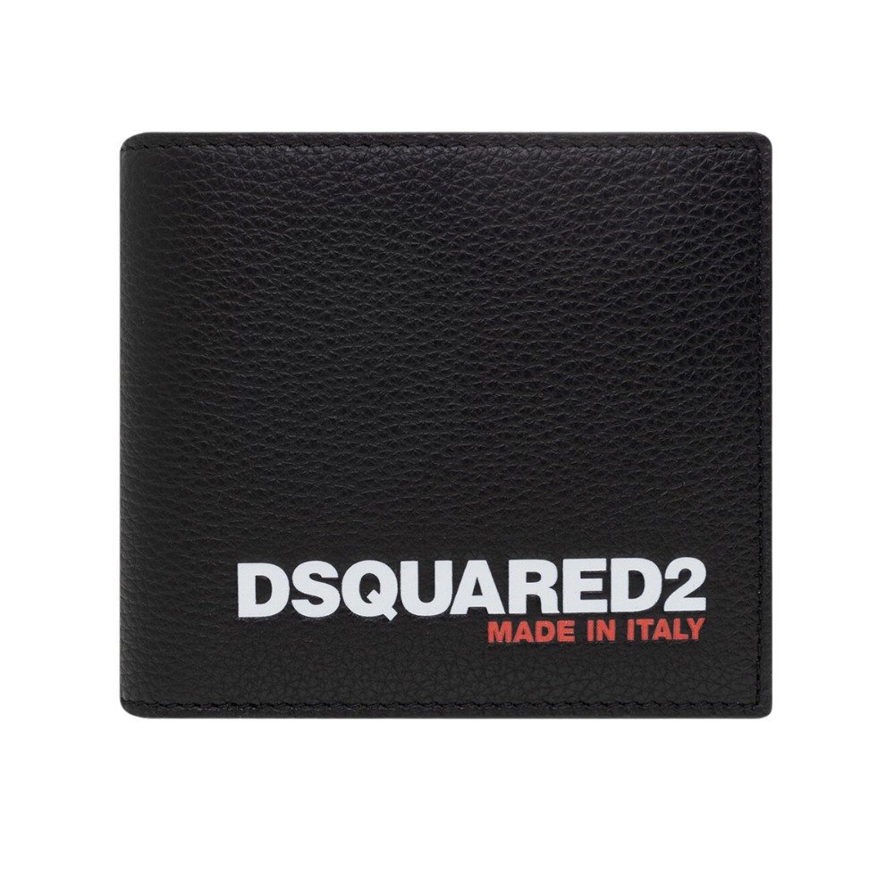DSQUARED2 Czarny portfel skórzany