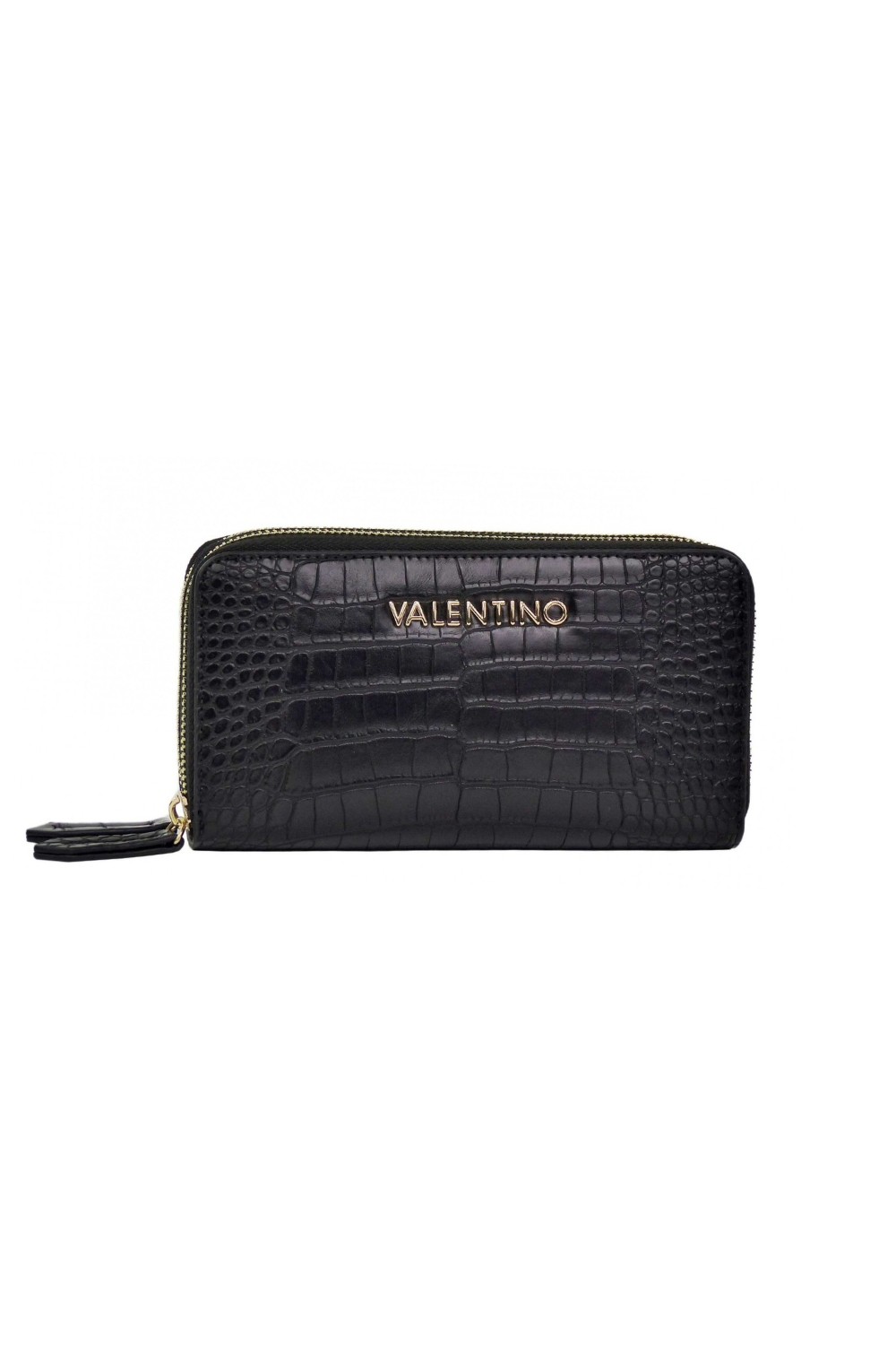 VALENTINO Duży czarny portfel Fire Re