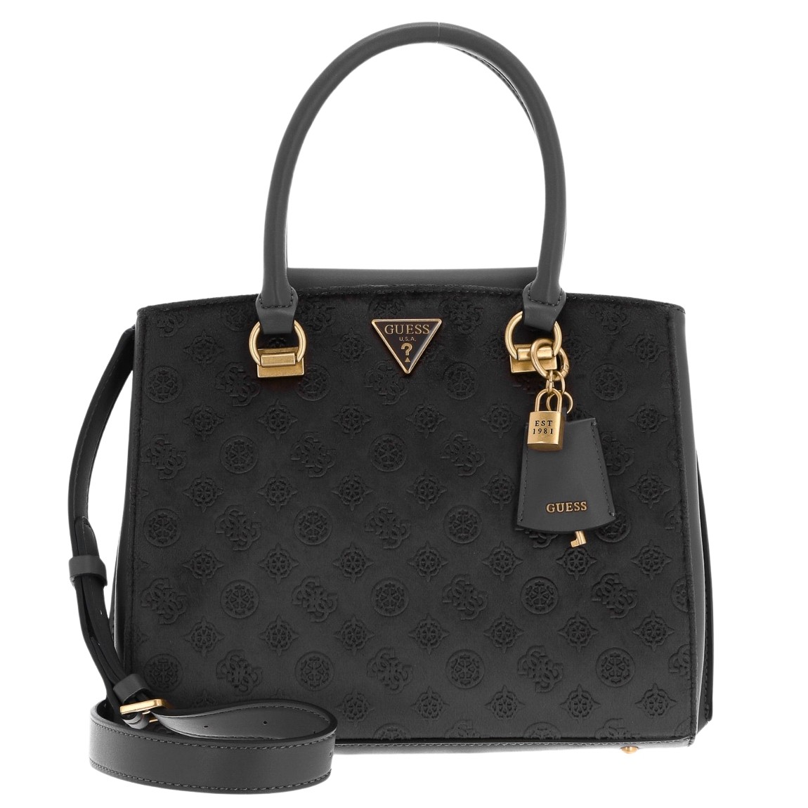 GUESS Czarna torebka Ales Girlfriend Satchel