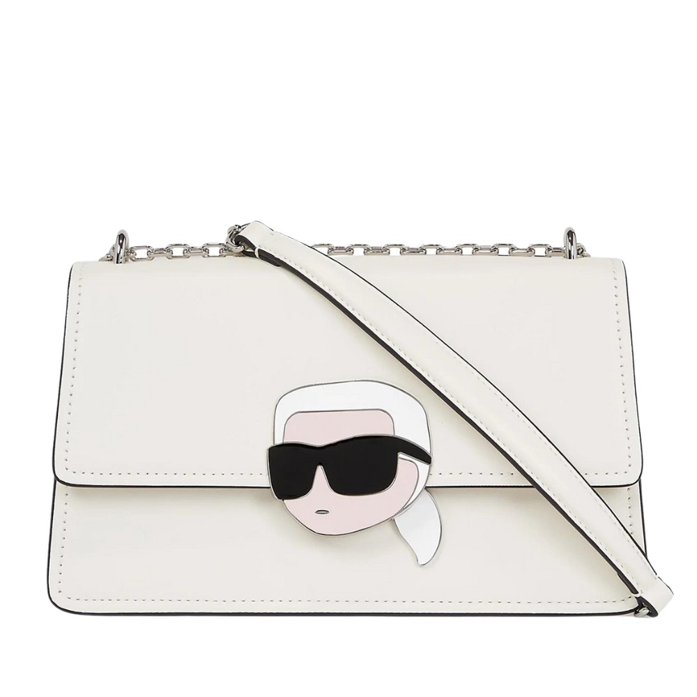 KARL LAGERFELD Biała torebka K/ikonik 2.0 Leather