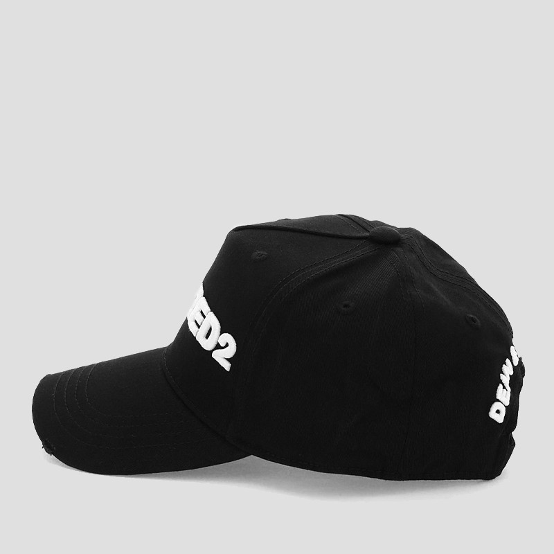 DSQUARED2 Czarna czapka z daszkiem