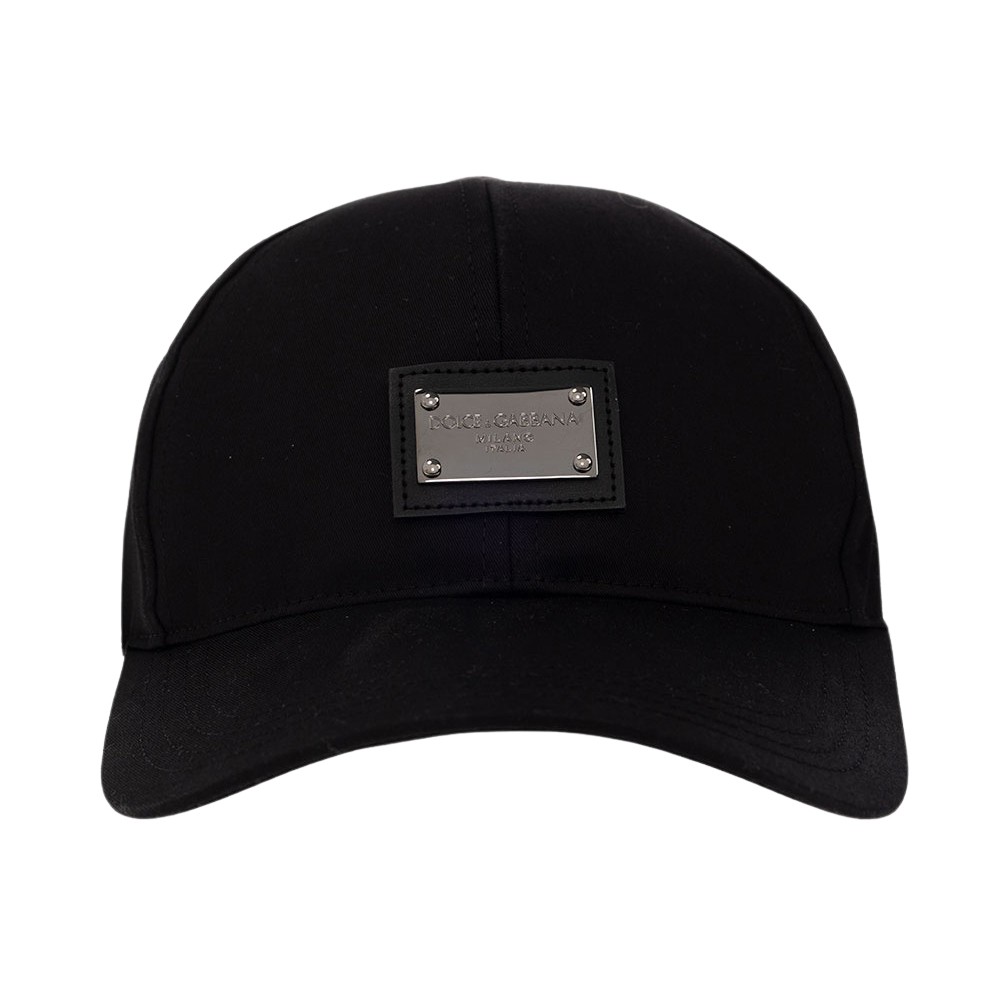 DOLCE & GABBANA Czarna czapka z daszkiem