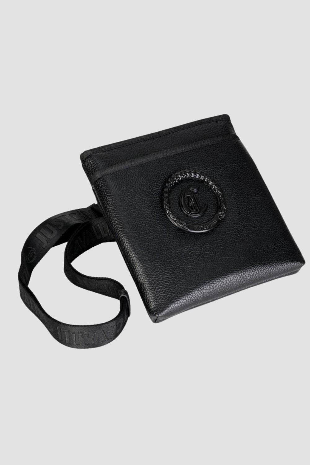 JUST CAVALLI Czarna torba Range New Logo Metal Circle