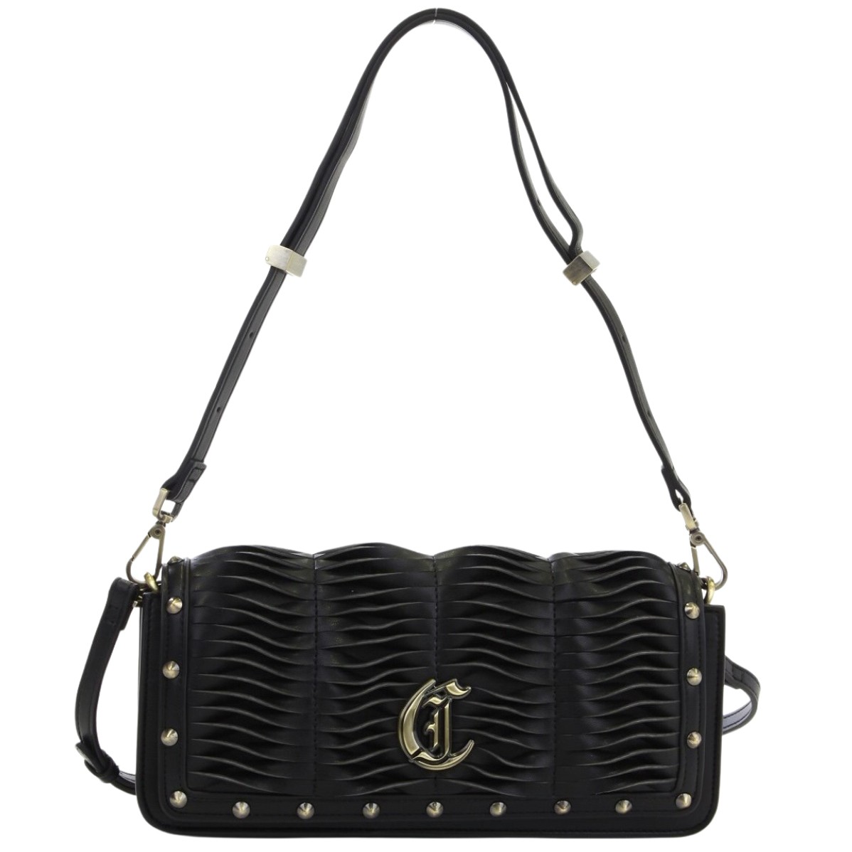 JUST CAVALLI Czarna torebka Gothic Woving