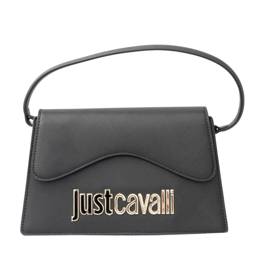 JUST CAVALLI Czarna torebka Range B Metal Lettering