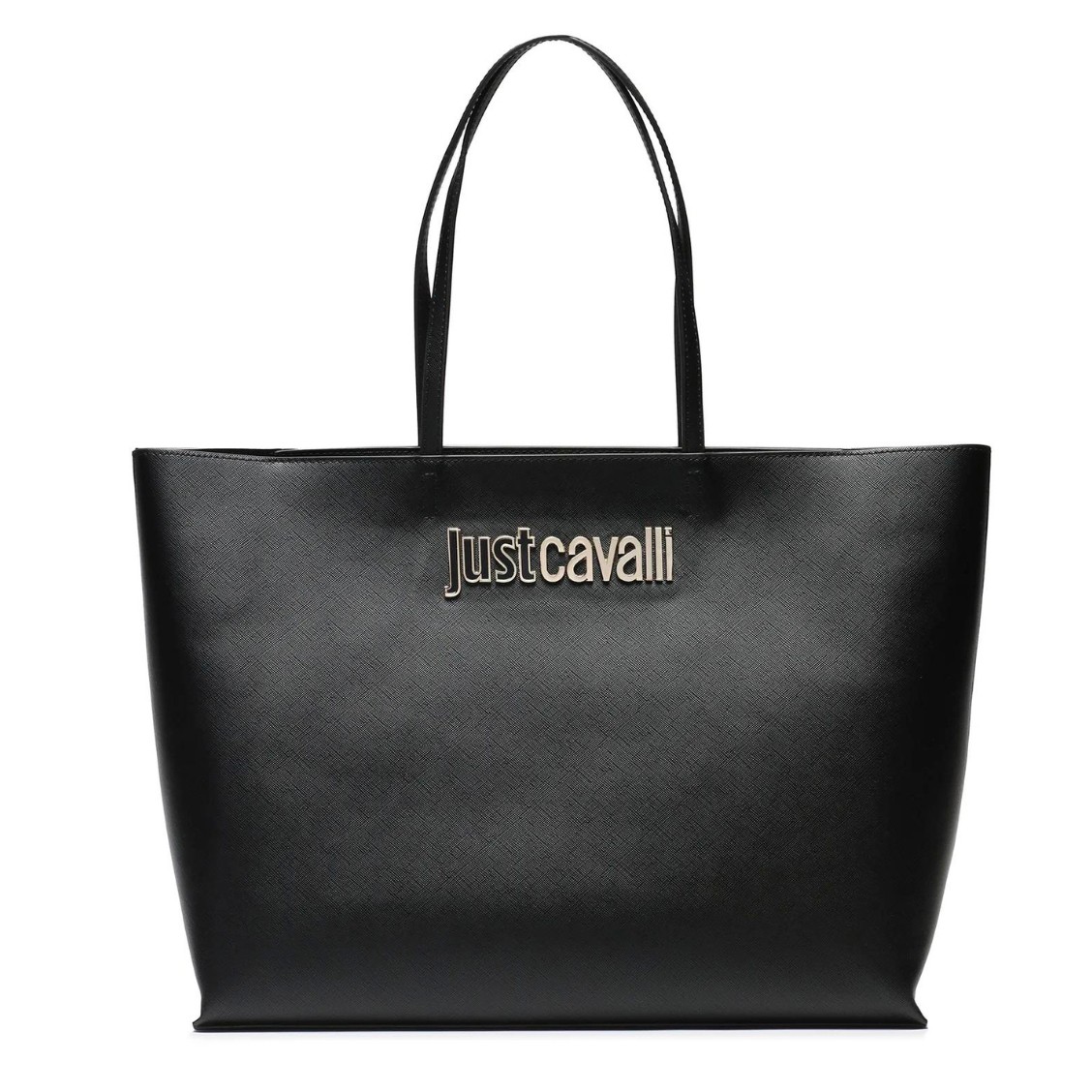 JUST CAVALLI Czarna shopperka Range B Metal Lettering