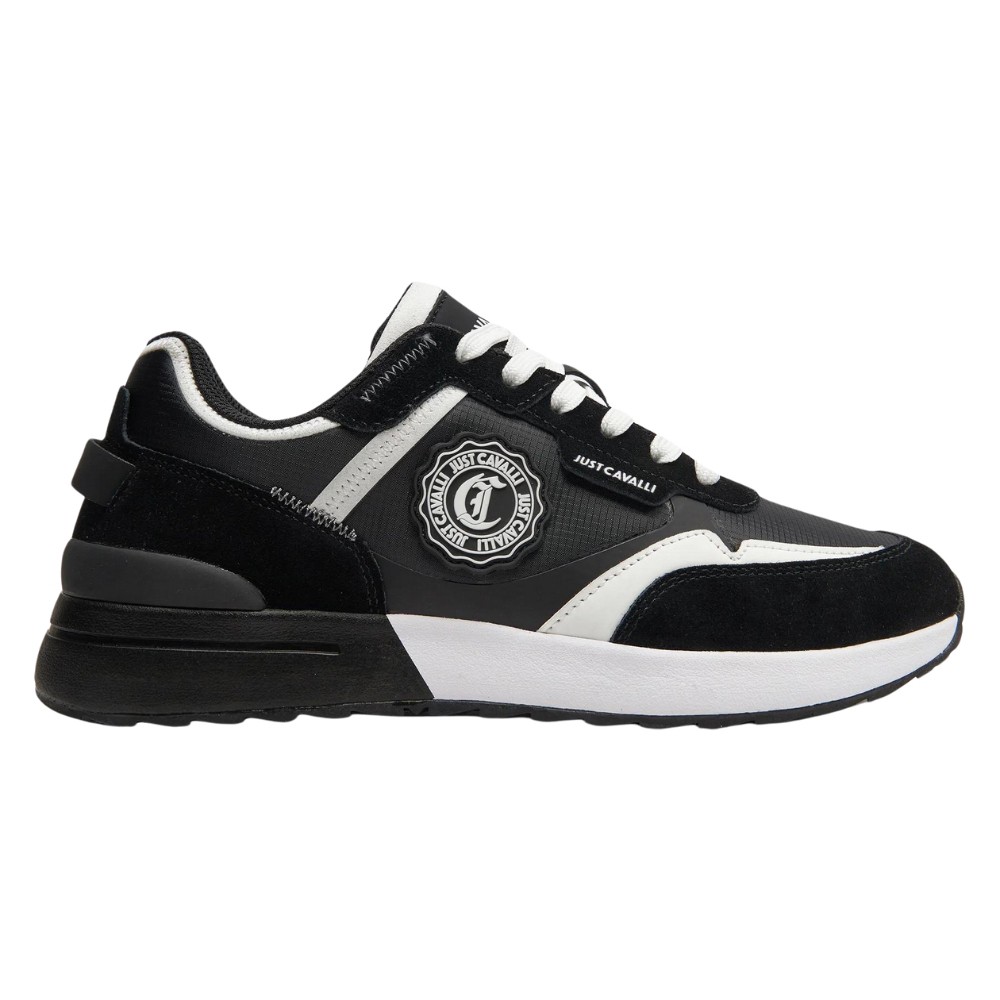 JUST CAVALLI Czarne buty Fondo Action Basic