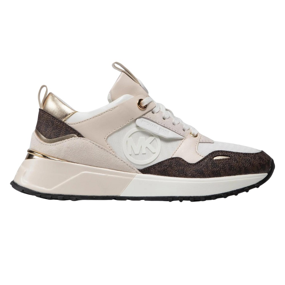 MICHAEL KORS Beżowe sneakersy Theo Trainer