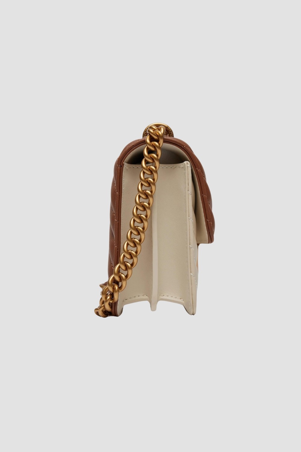 PINKO Brązowo-beżowa torebka Love One Mini CL