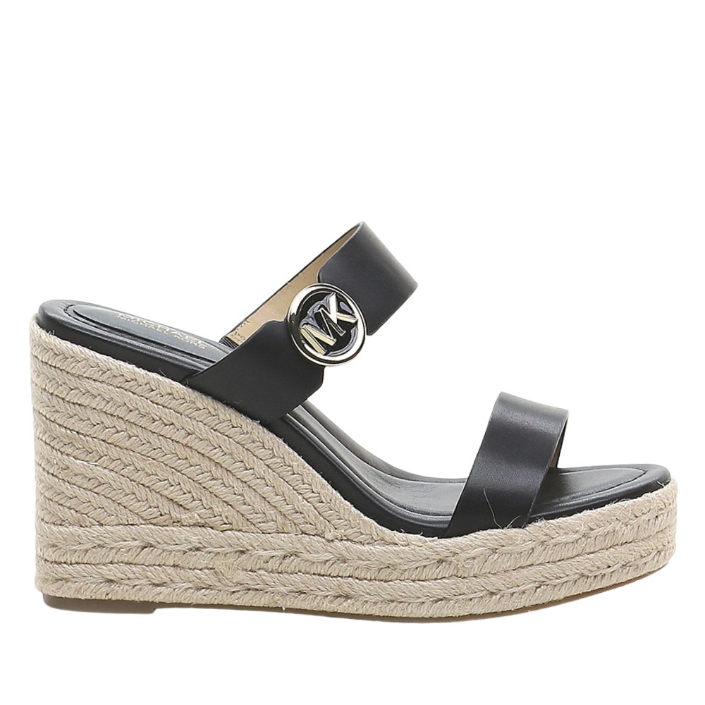 MICHAEL KORS Czarne sandały Lucinda Wedge