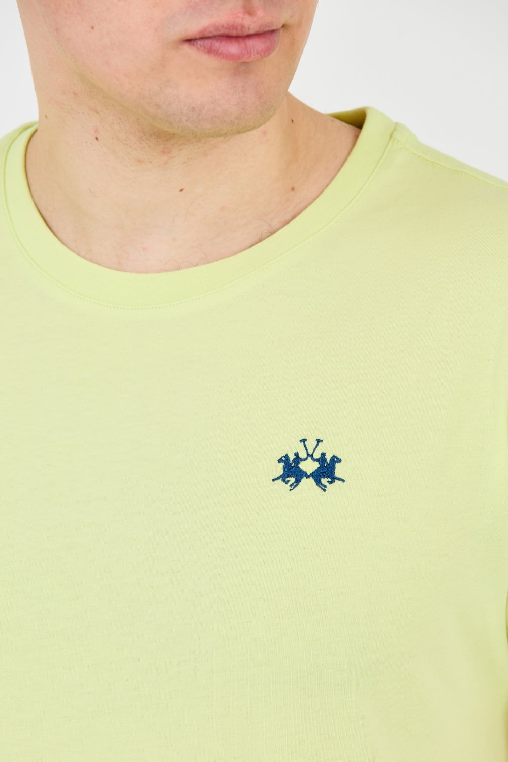 LA MARTINA Yellow t-shirt with small logo