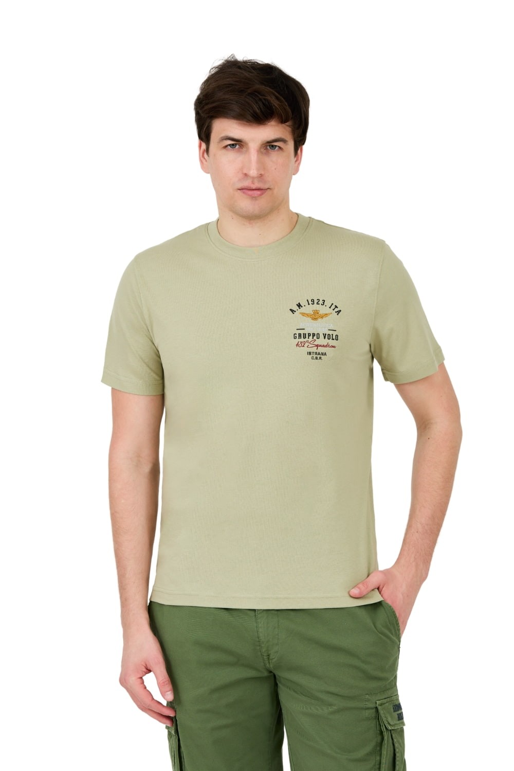 AERONAUTICA MILITARE Zielony t-shirt Short Sleeve