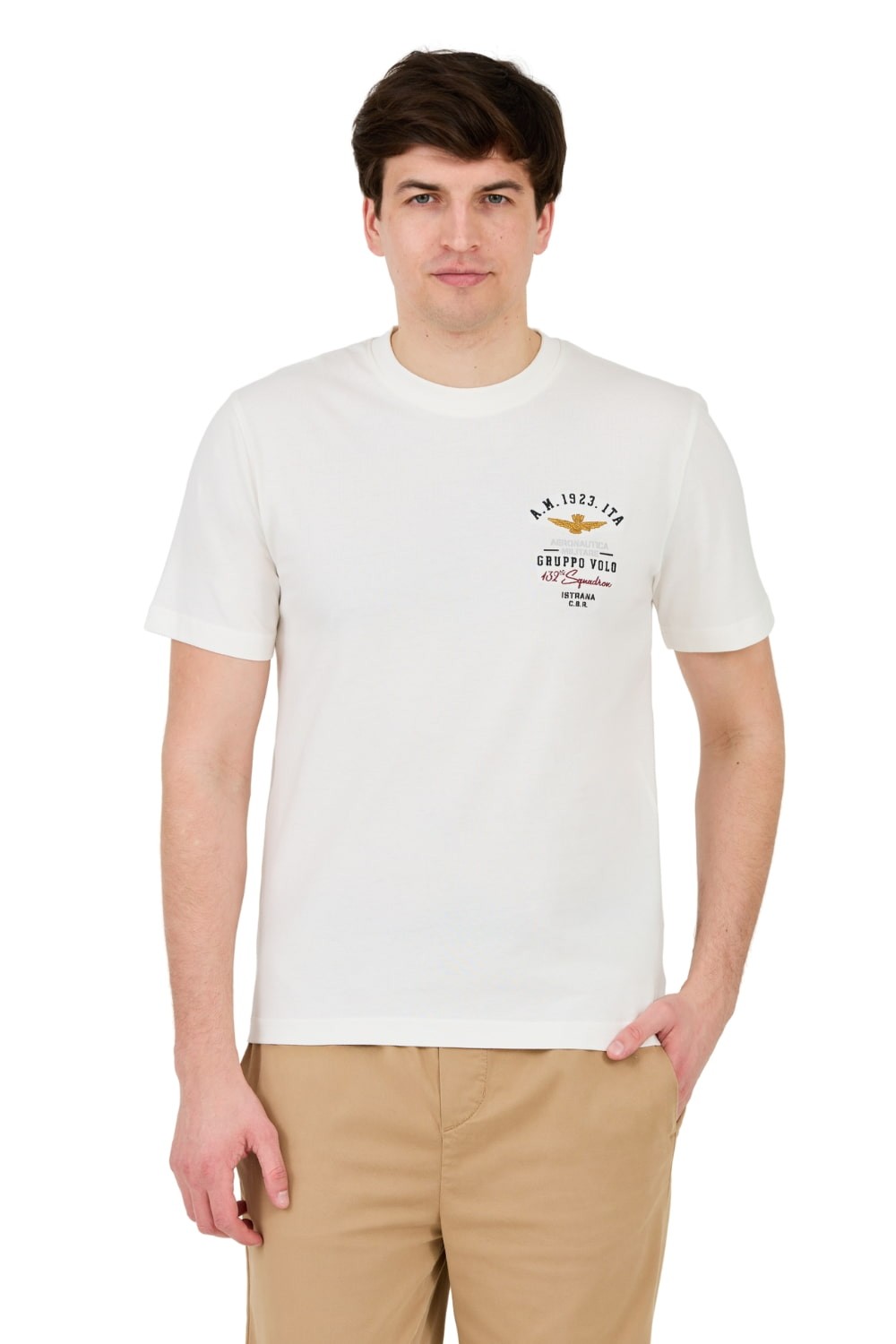AERONAUTICA MILITARE White Short Sleeve T-Shirt