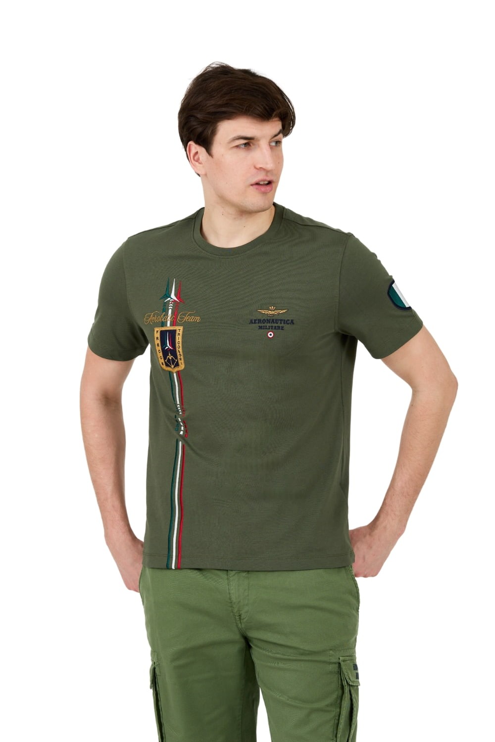 Футболка з коротким рукавом AERONAUTICA MILITARE Green Frecce Tricolori
