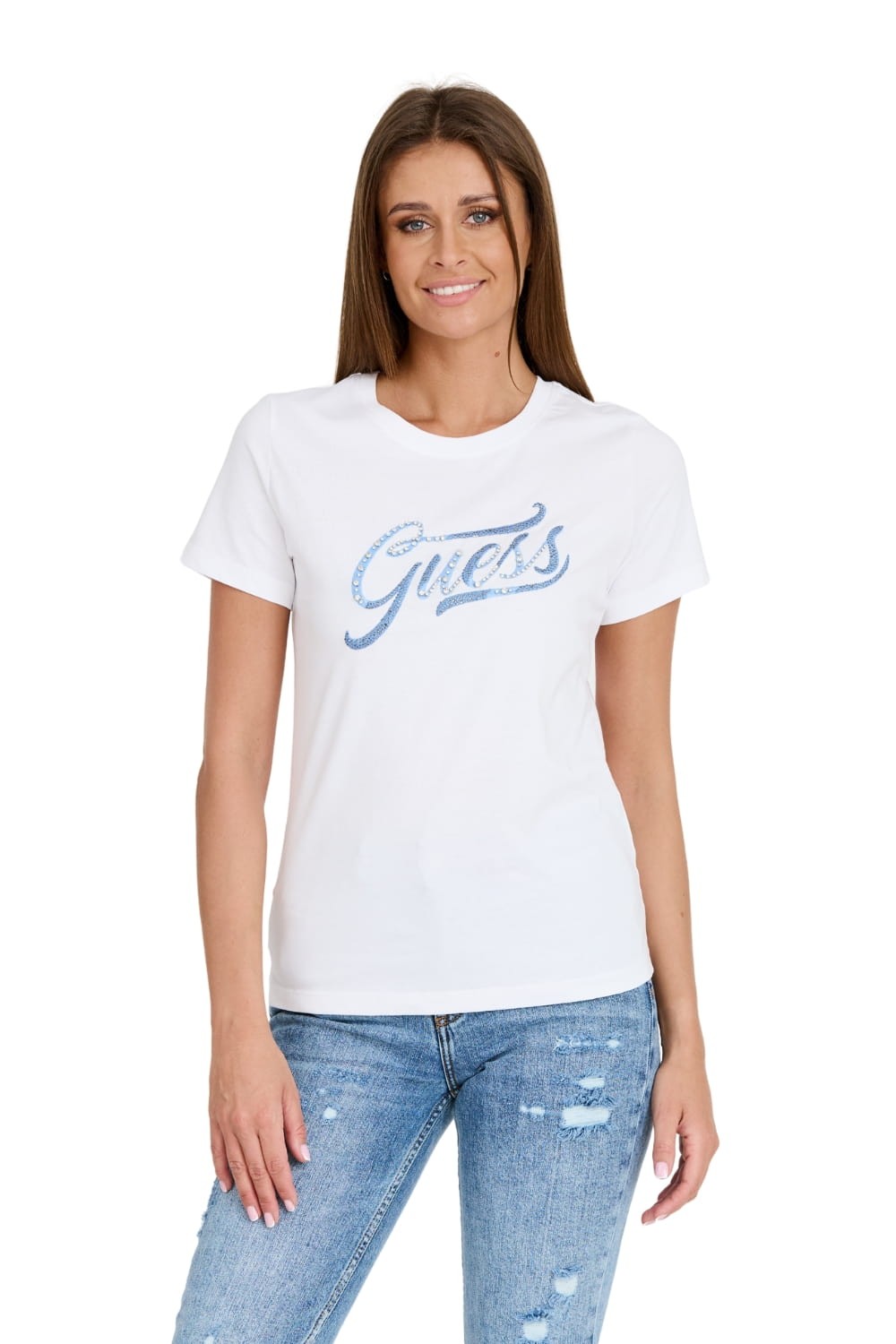 GUESS White STONES&EMBRO TEE T-shirt
