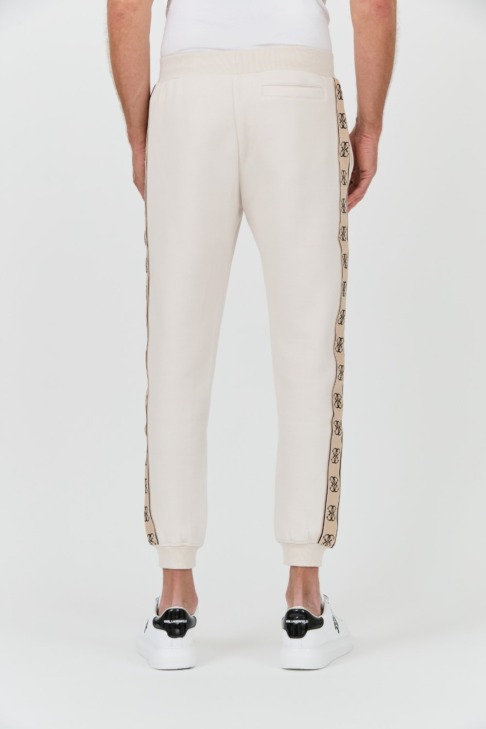 GUESS Beżowe spodnie Mickey Cuff Pant