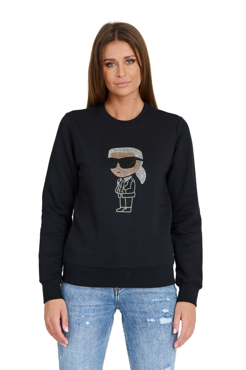 KARL LAGERFELD Czarna bluza Ikonik 2.0