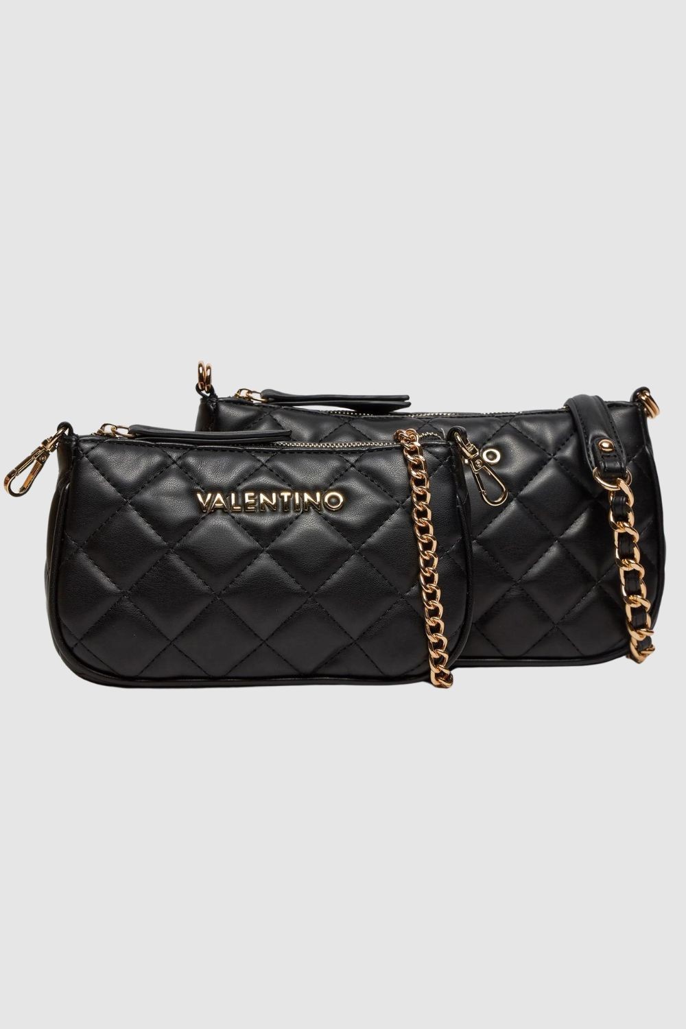 VALENTINO Podwójna czarna torebka Ocarina Crossbody