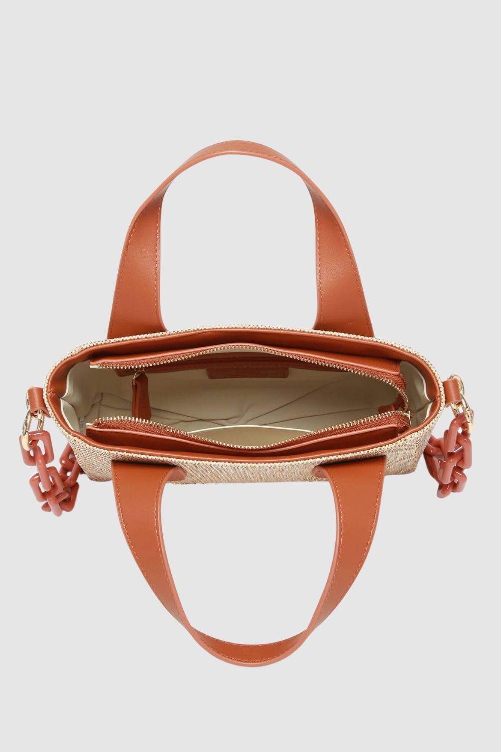 VALENTINO Brązowa mała shopperka Copacaban