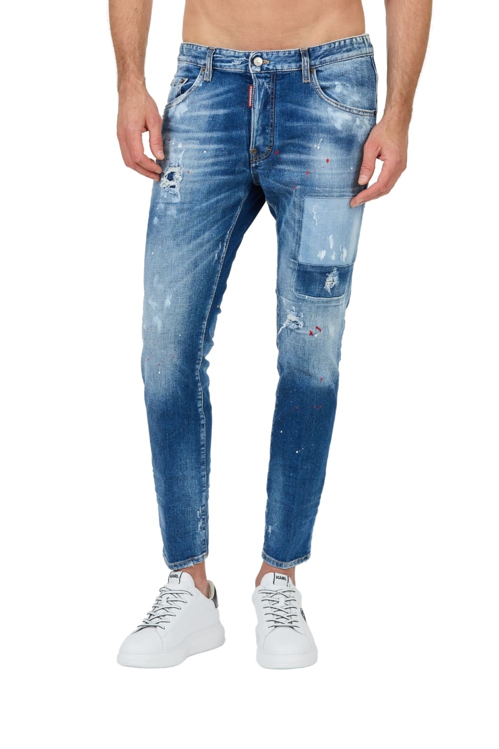 DSQUARED2 Niebieskie jeansy Skater Jean
