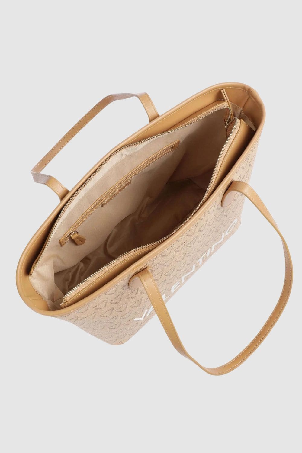 VALENTINO Duża beżowa shopperka Liuto