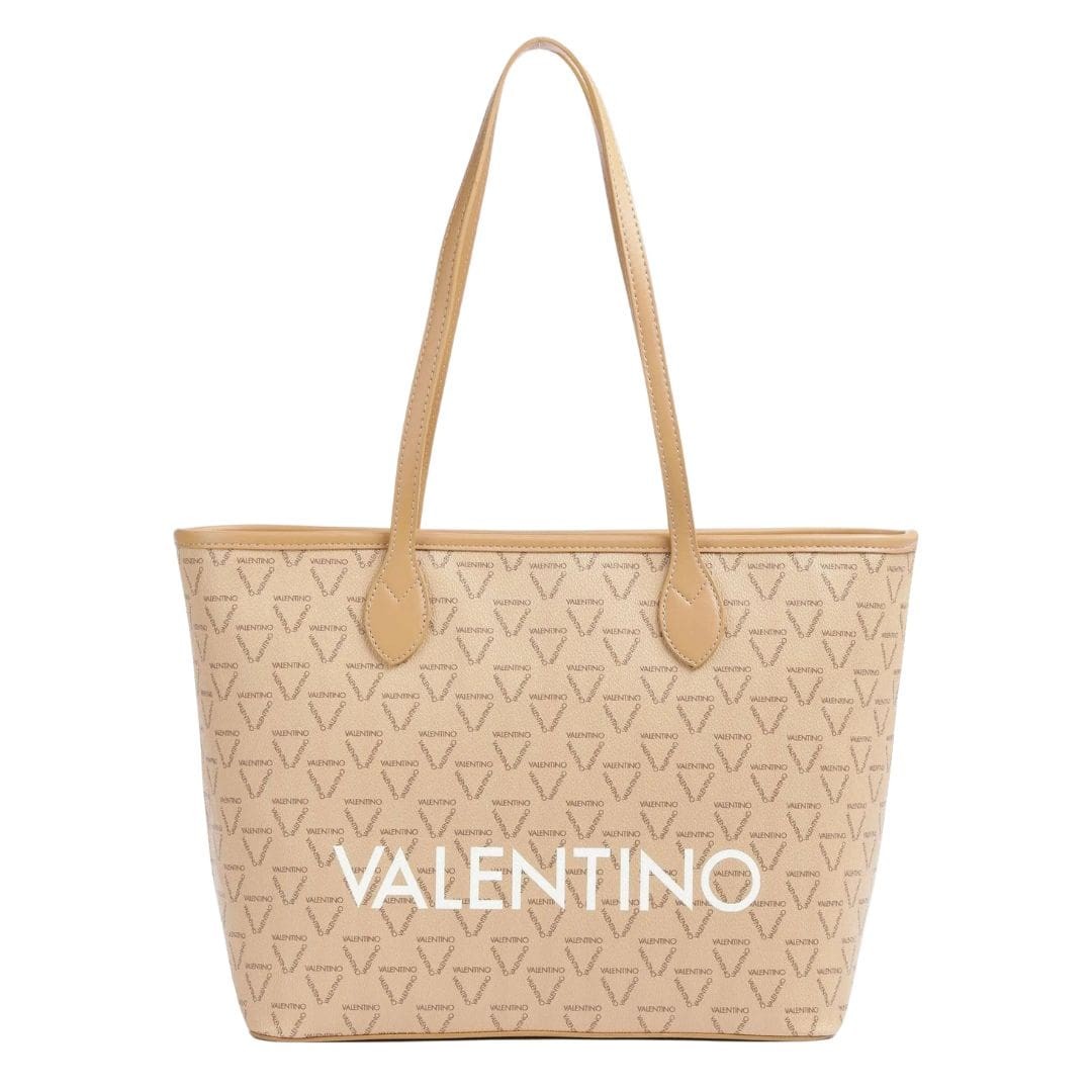 VALENTINO Duża beżowa shopperka Liuto